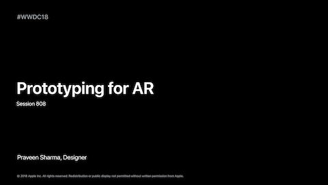2018 Prototyping for AR